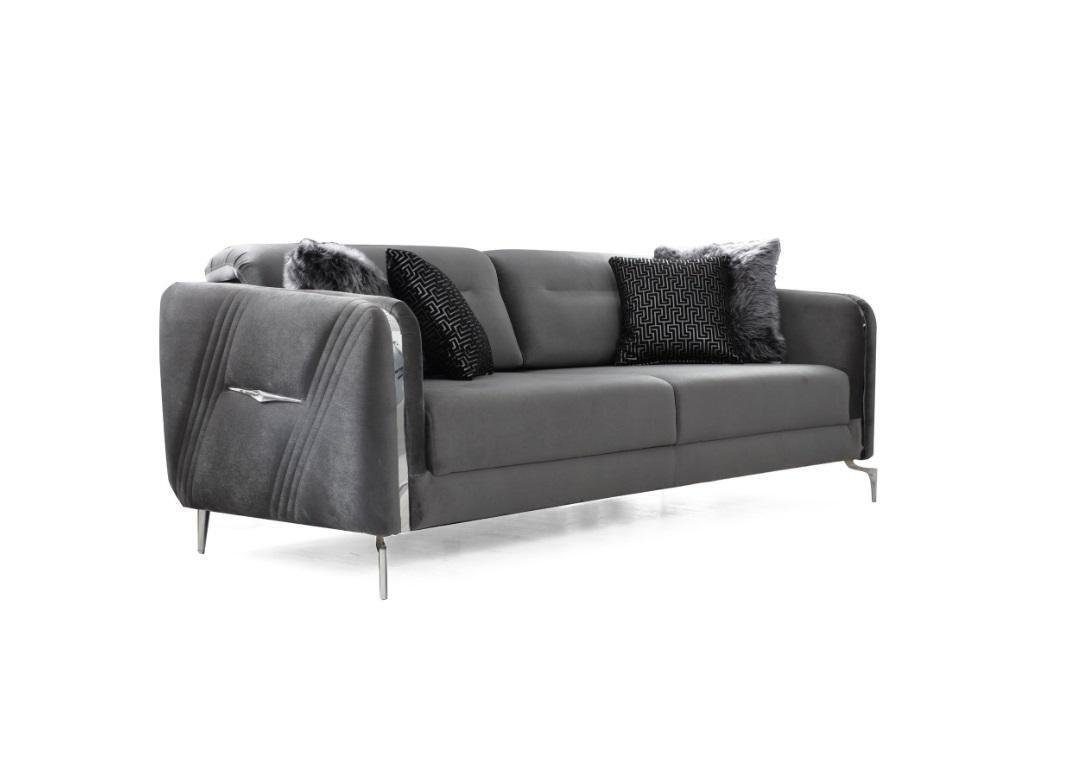 JVmoebel 3-Sitzer Luxus Sofa Dreisitzer Textil Sitzer 3 Europa Teile, Wohnzimmer 1 Polster Made 235cm, Modern in