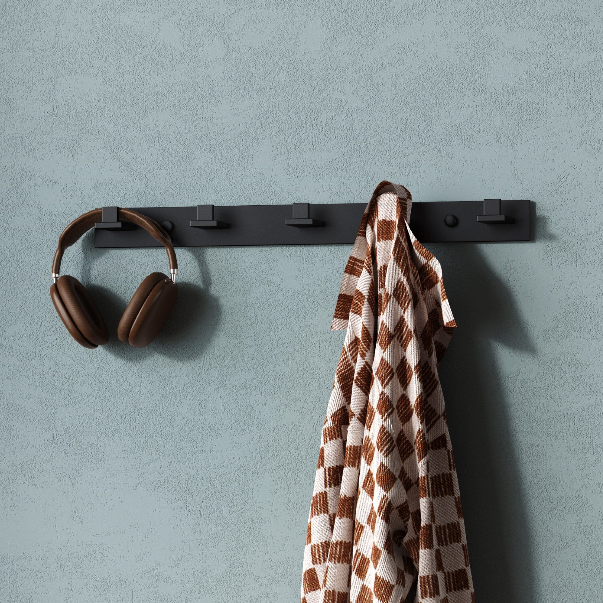 Mai & Mai Wandgarderobe Garderobenleiste Wandhaken aus Edelstahl mit 5 Hake günstig online kaufen