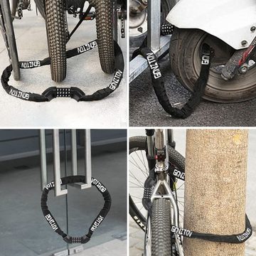 DOTMALL Kettenschloss Sicherheits-Fahrradschloss 98 cm lang aus gehärtetem Spezialstahl