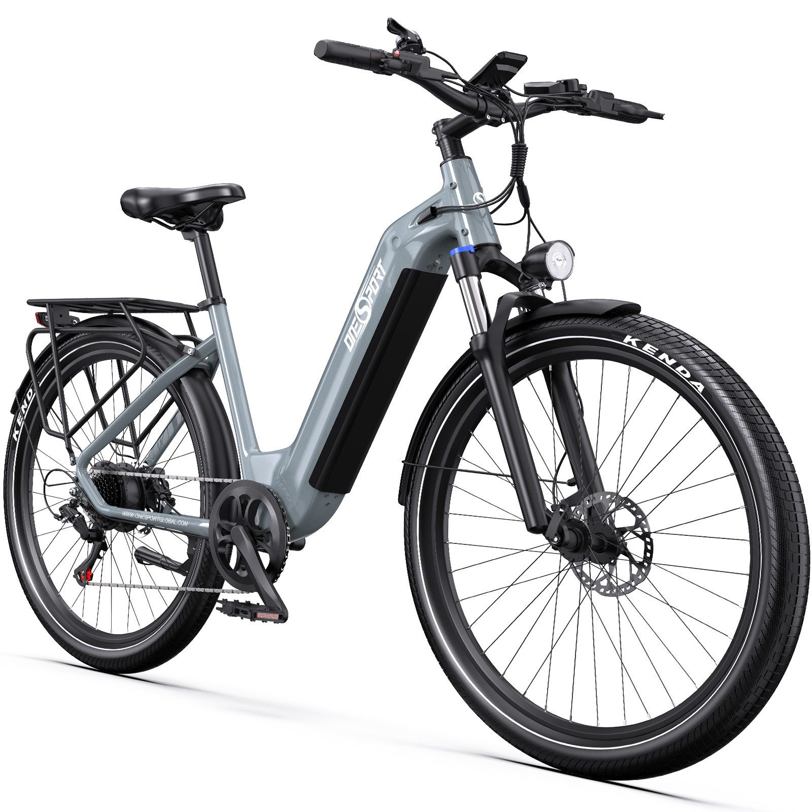 Onesport E-Bike Cityrad OT05 e bike für herren 28 zoll 18.2AH 36V 655WH damen 120km, 7 Gang SHIMANO, Kettenschaltung, Heckmotor, 655,2 Wh, e bike für damen herren 28 zoll Cityrad 7 Gang Shimano hydraulischen