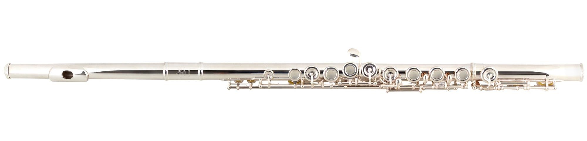 Lechgold Querflöte FL-19/4 - Mundlochplatte und Kopfstück aus 925er Sterling-Silber C, Geschlossene Klappen mit Spitzdeckelmechanik