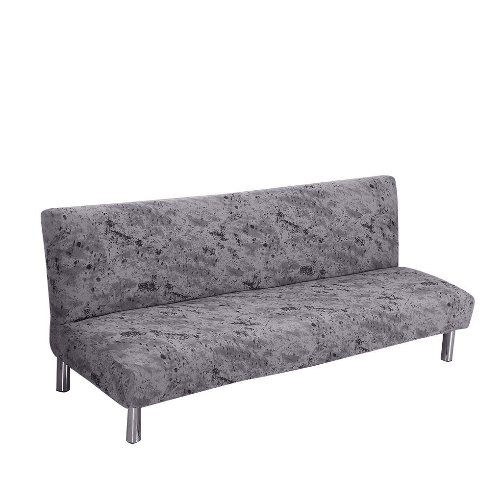 3-Sitzer, Sofa-Länge für HOMEIDEAS, Sofahusse, Grau Samt-Couchbezug cm 160–190