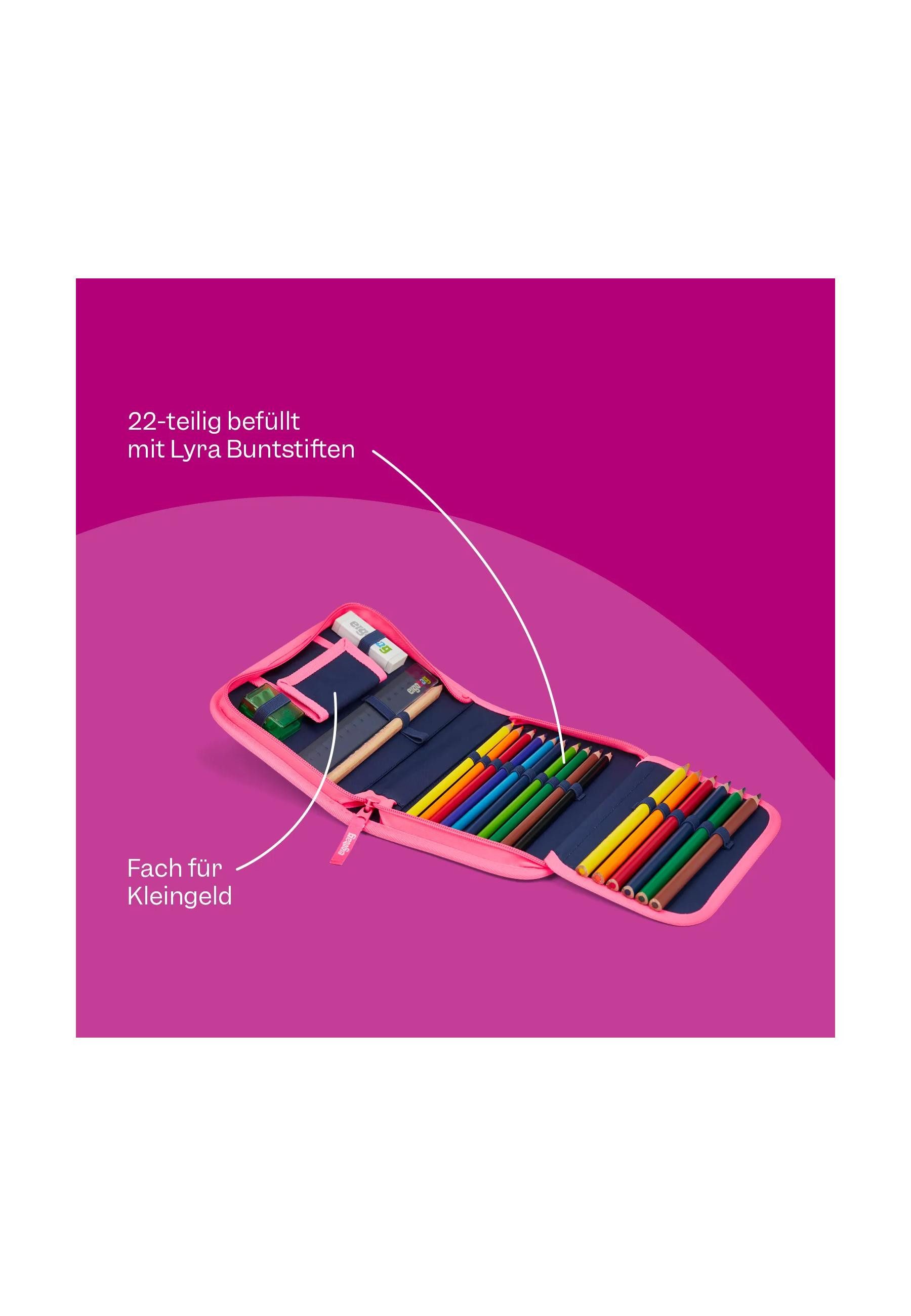 ergobag Federmäppchen Federmäppchen ., (23-tlg), mit Lyra‑Stiften