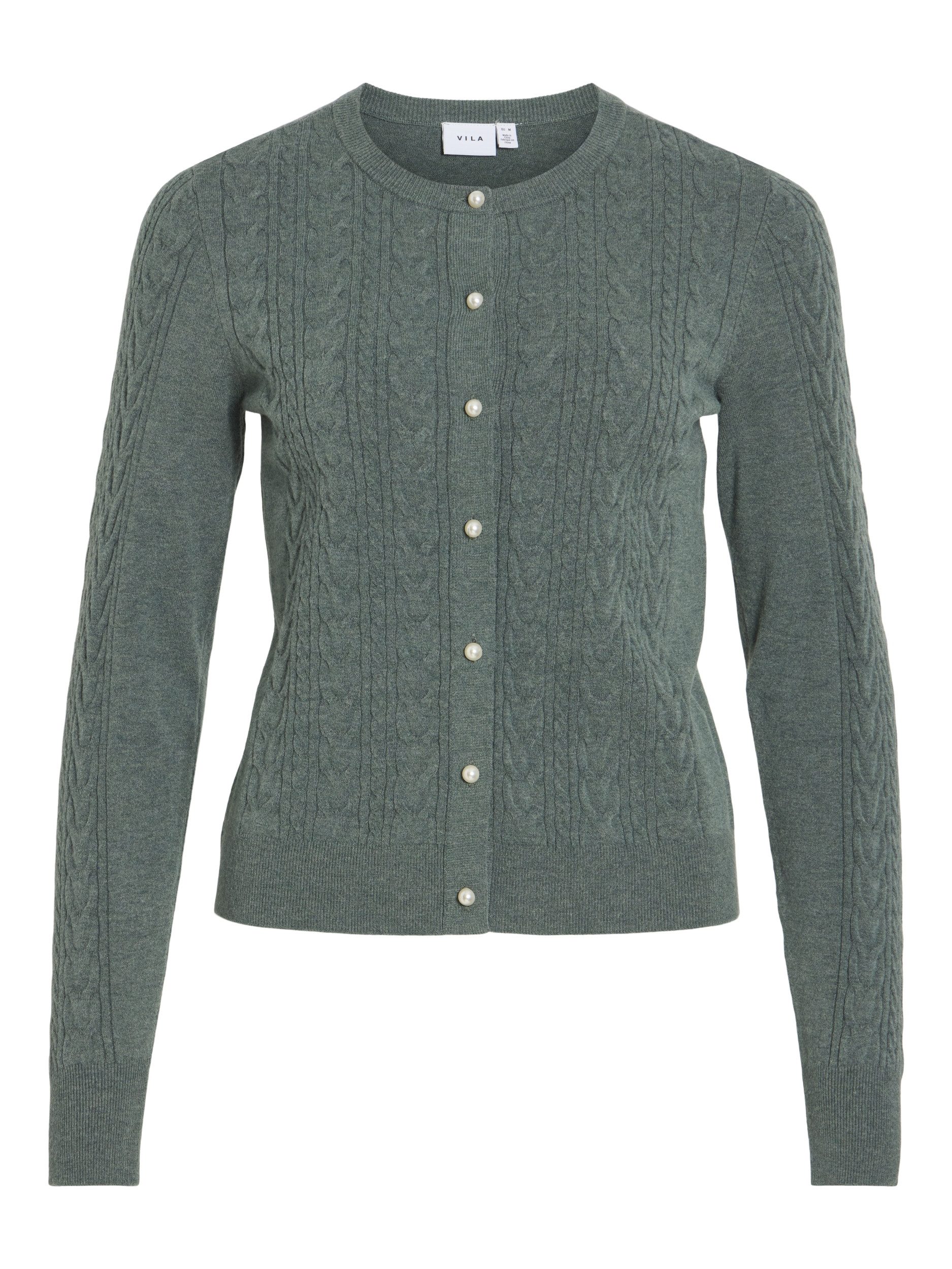Vila Strickjacke VIKERRY CABLE L/S KNIT CARDIGAN-NOO 197260 Balsam Green