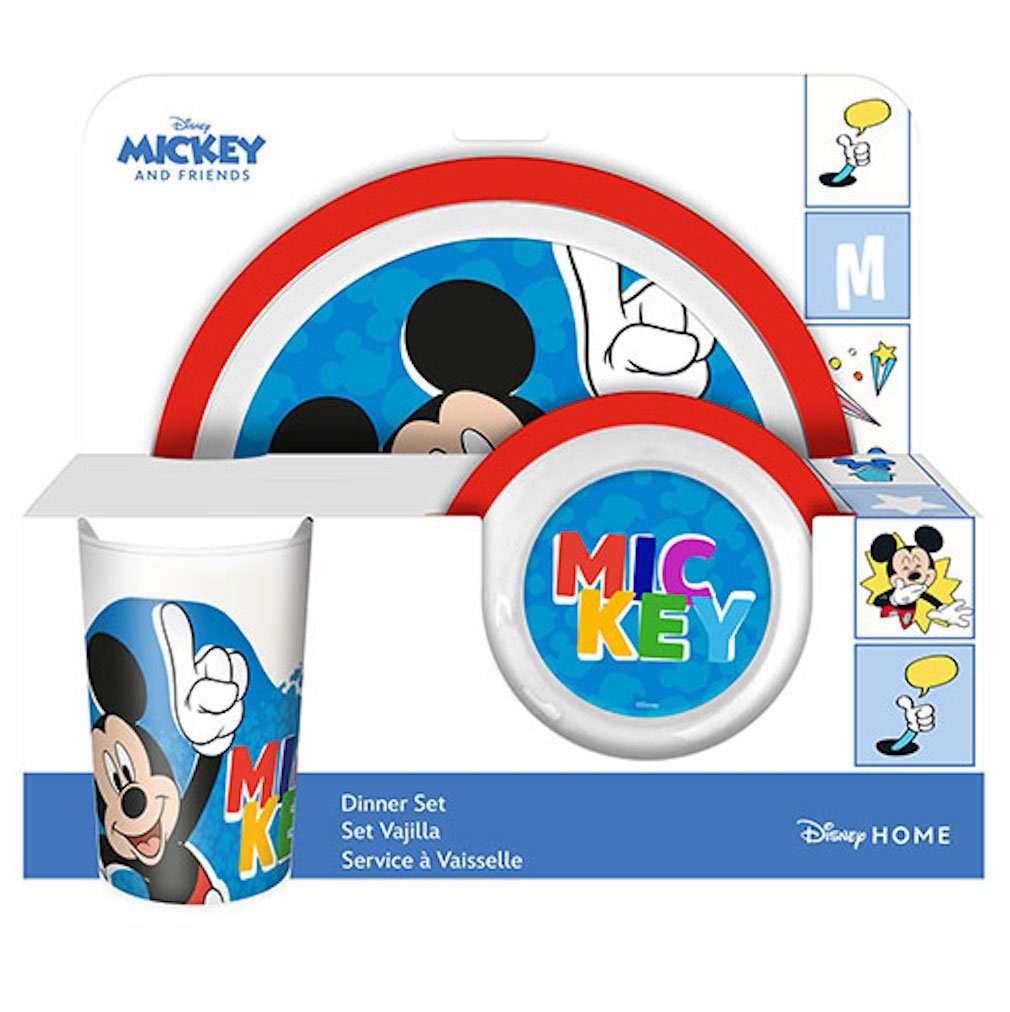 Kids Euroswan Mickey Teller Mouse Schüssel Disney Kindergeschirr-Set Geschirrset Becher
