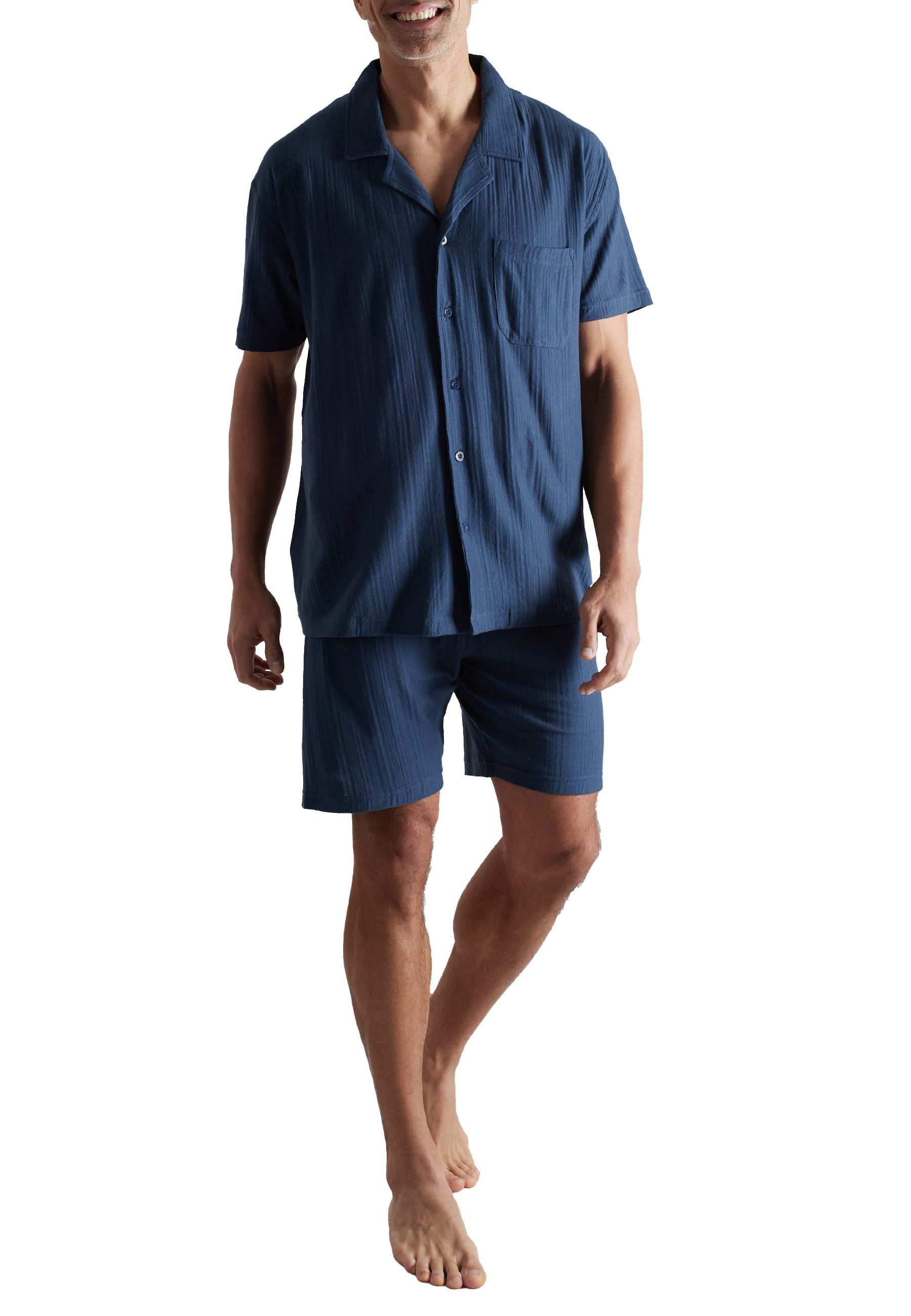 CECEBA Shorty CECEBA Herren Shorty blau uni (1 tlg)