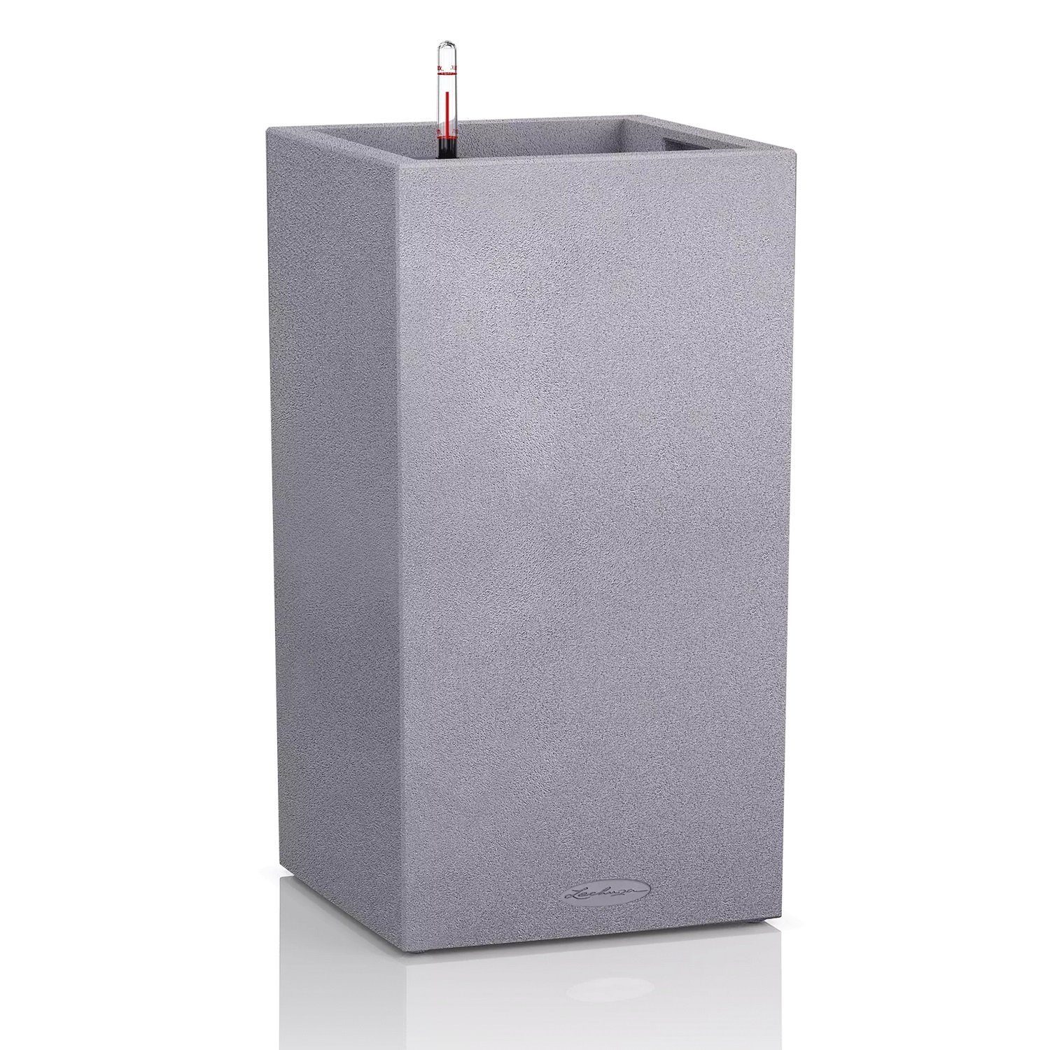 Lechuza® Pflanzkübel Pflanzsäule Canto Stone 30 high steingrau (Komplettset)