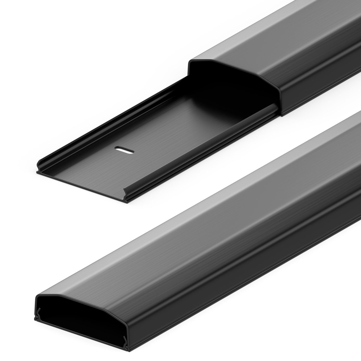 deleyCON Kabelzubehör deleyCON Universal Kabelkanal hochwertiges PVC Länge 50cm - Schwarz