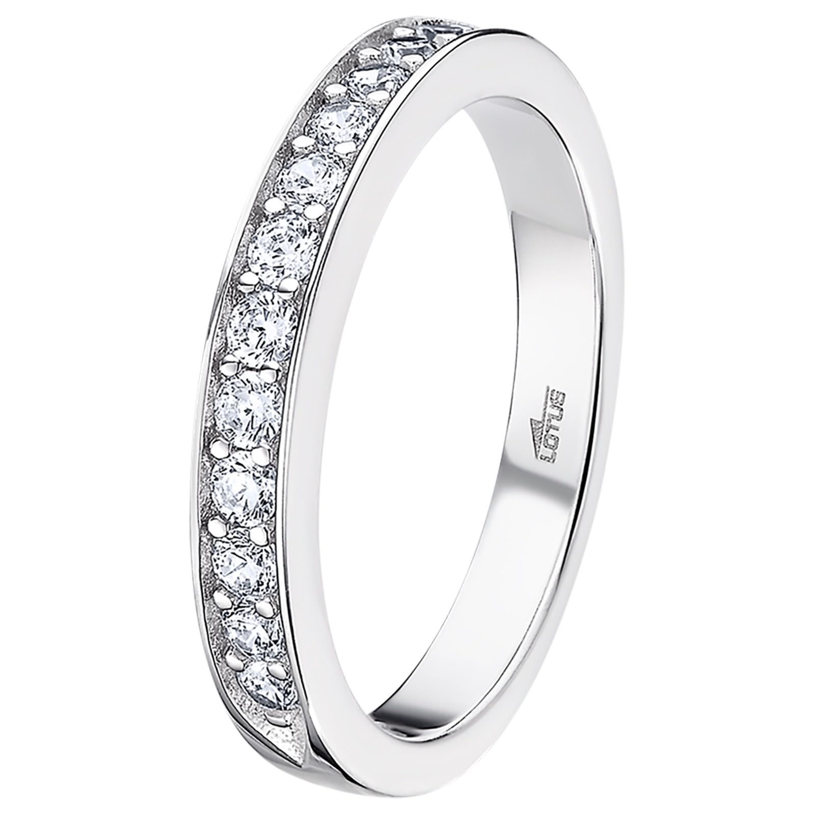 LOTUS SILVER Silberring LOTUS Silver Ring 925 Silber Lotus (Fingerring), Ring Zirkoniastein 925 Sterling Silber, Farbe: weiß, silber