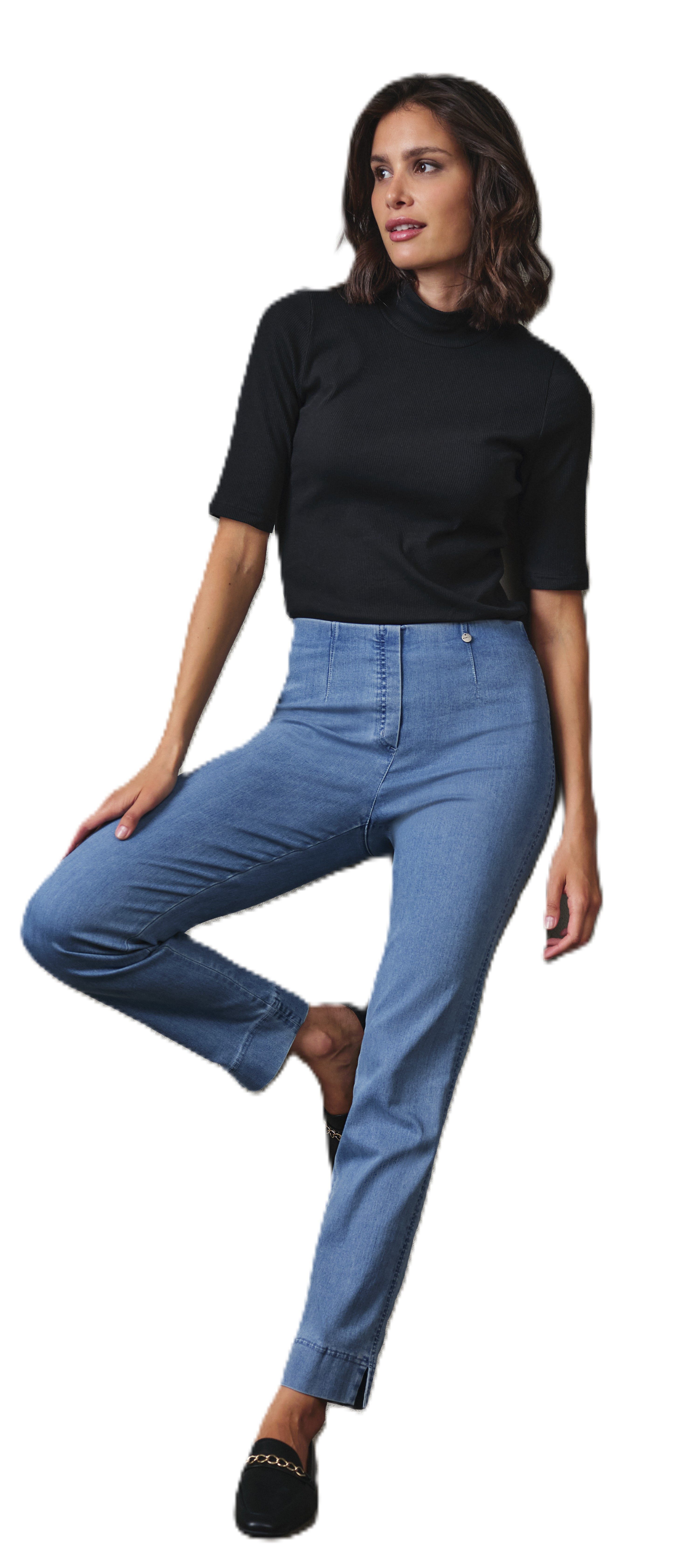 ROBELL Stretch-Jeans MARIE Kurzgröße Schlupfjeans KURZGRÖßE Innenbeinlänge ca. 72 cm – Bild 3 von 3