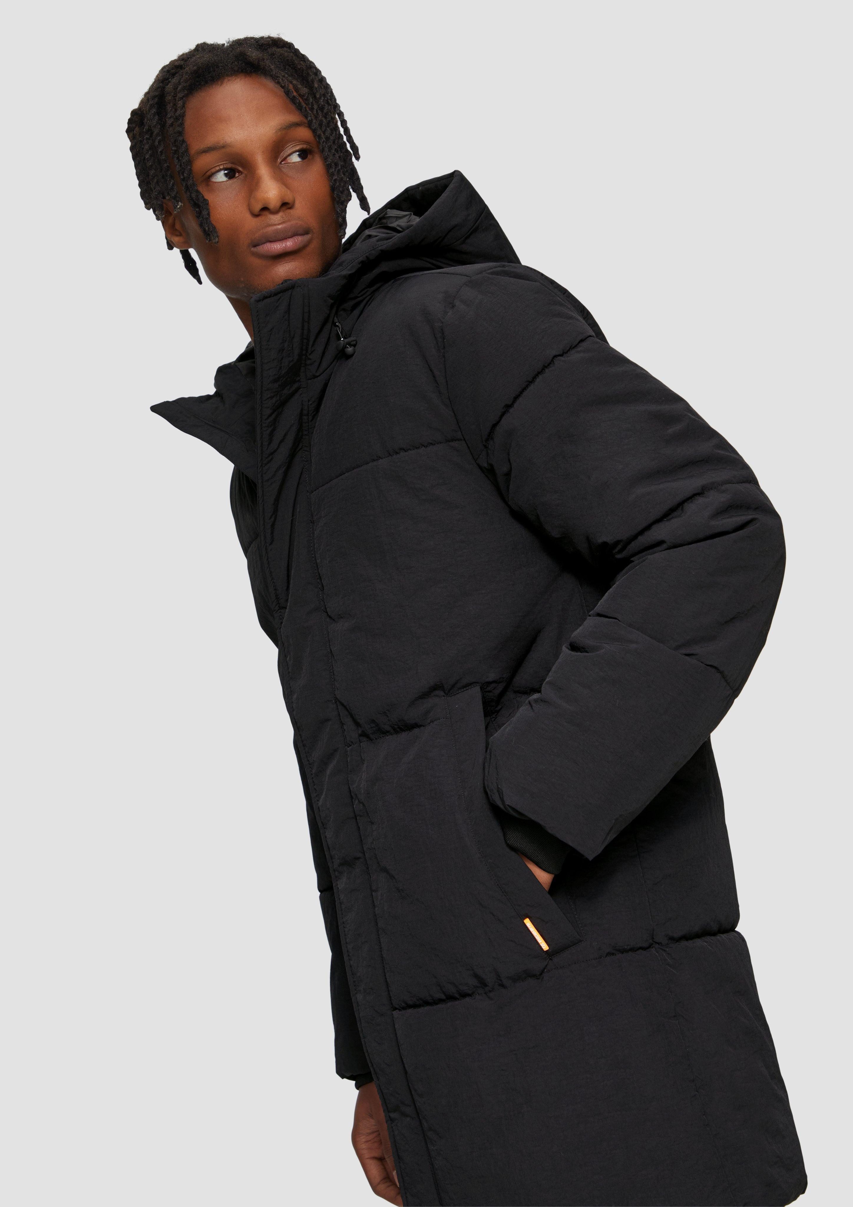 QS Langmantel Gesteppter Outdoor-Mantel mit Kapuze günstig online kaufen