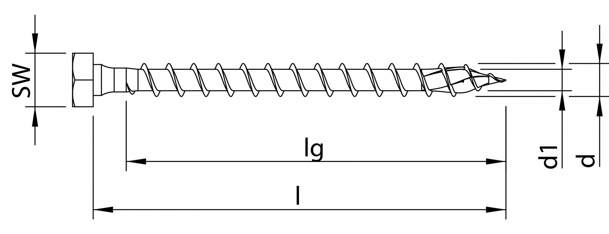 HECO Schrauben Spanplattenschraube Kombisechskantkopf), 50 TOPIX-plus, St., (Stahl verzinkt, mm 8x100 weiß