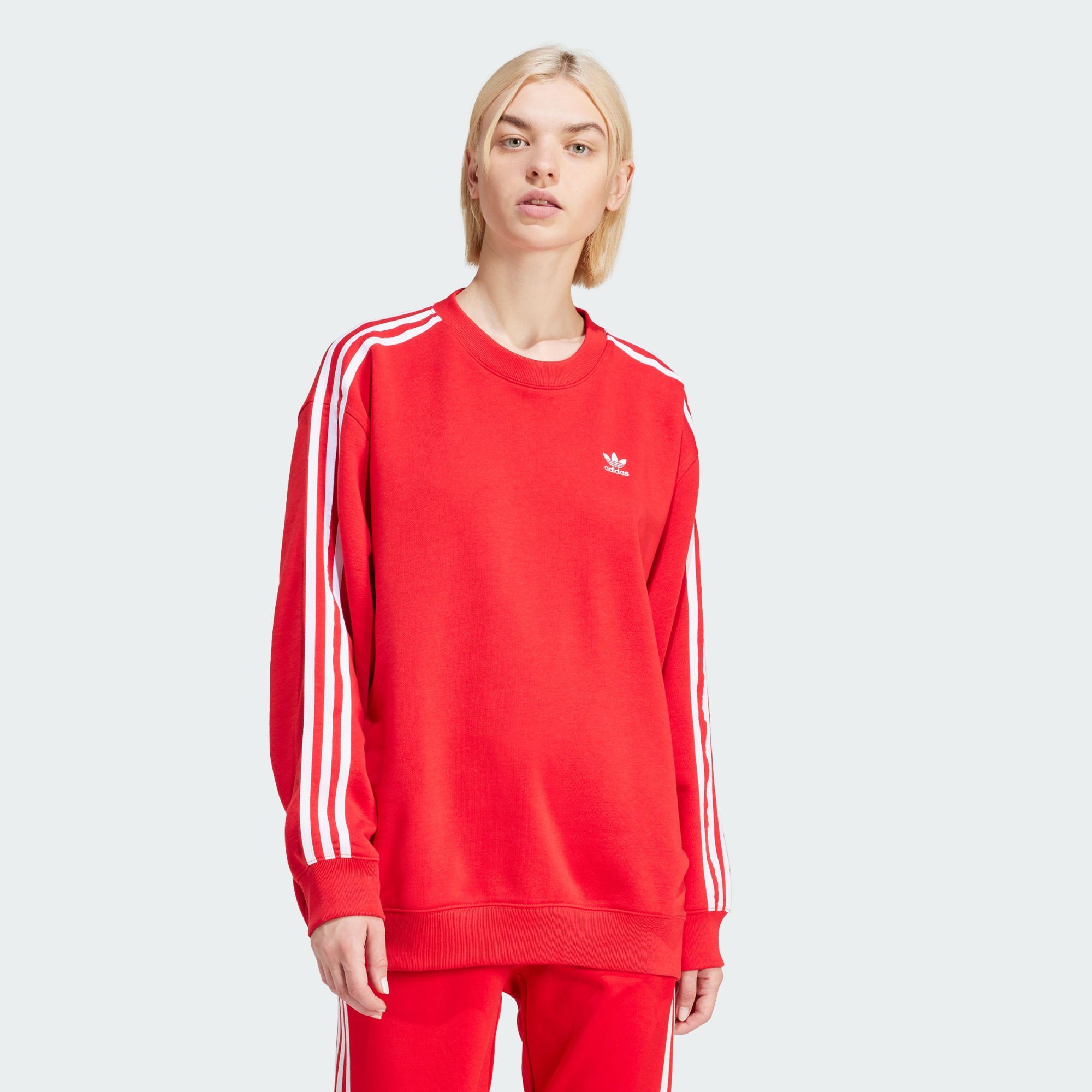 adidas Originals Sweatshirt 3-STREIFEN OVERSIZED SWEATSHIRT Better Scarlet