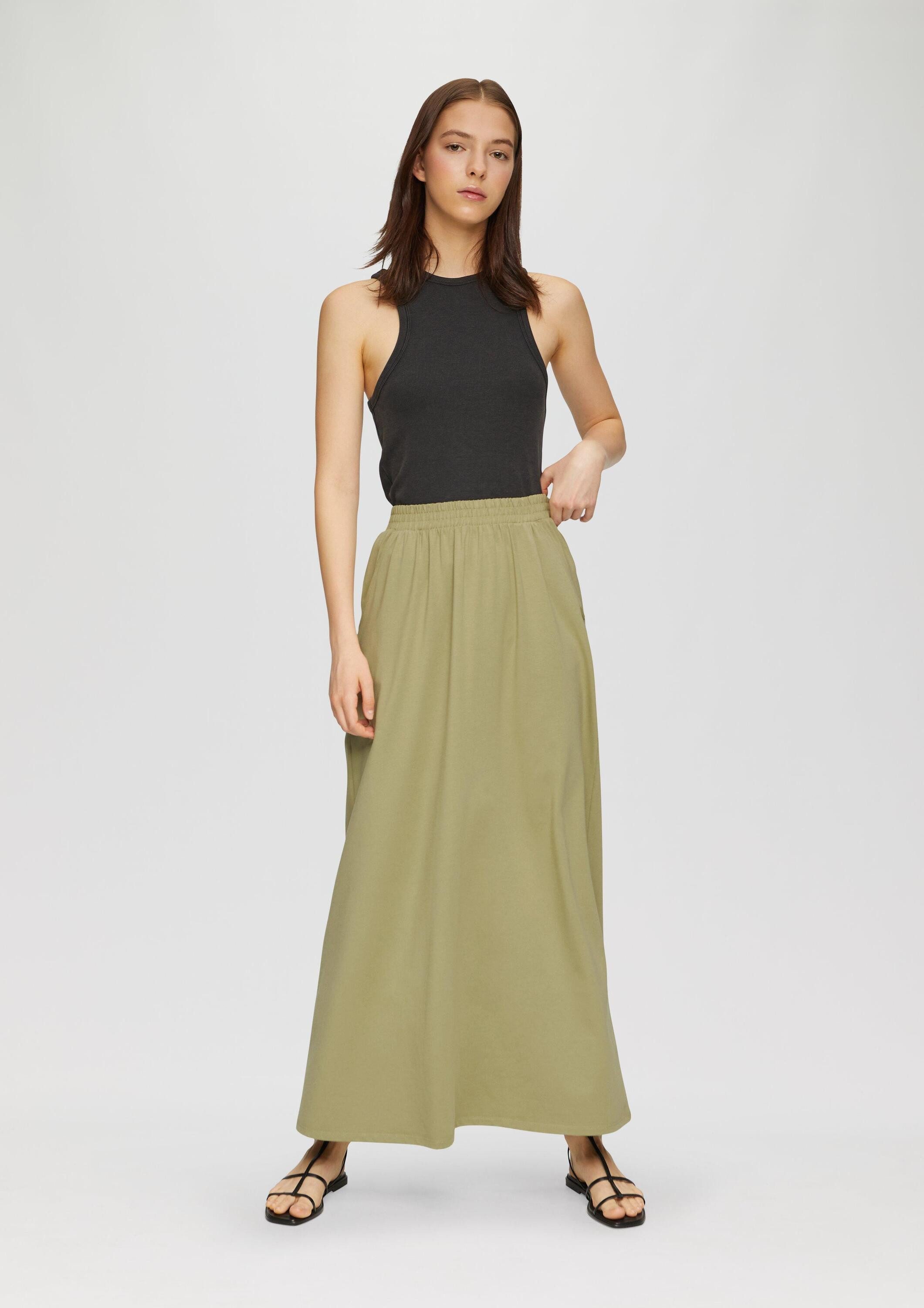 QS Maxirock Rock Jersey-Rock in High Rise mit elastischem Bund