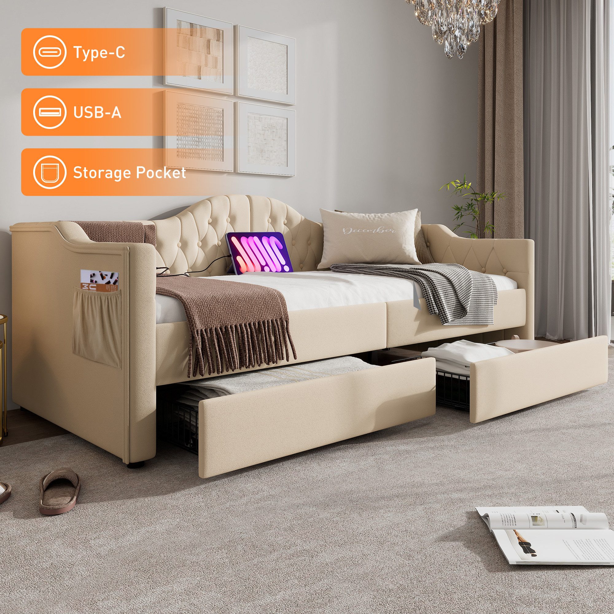 HAUSS SPOLE Schlafsofa 90x190cm Daybett mit günstig online kaufen