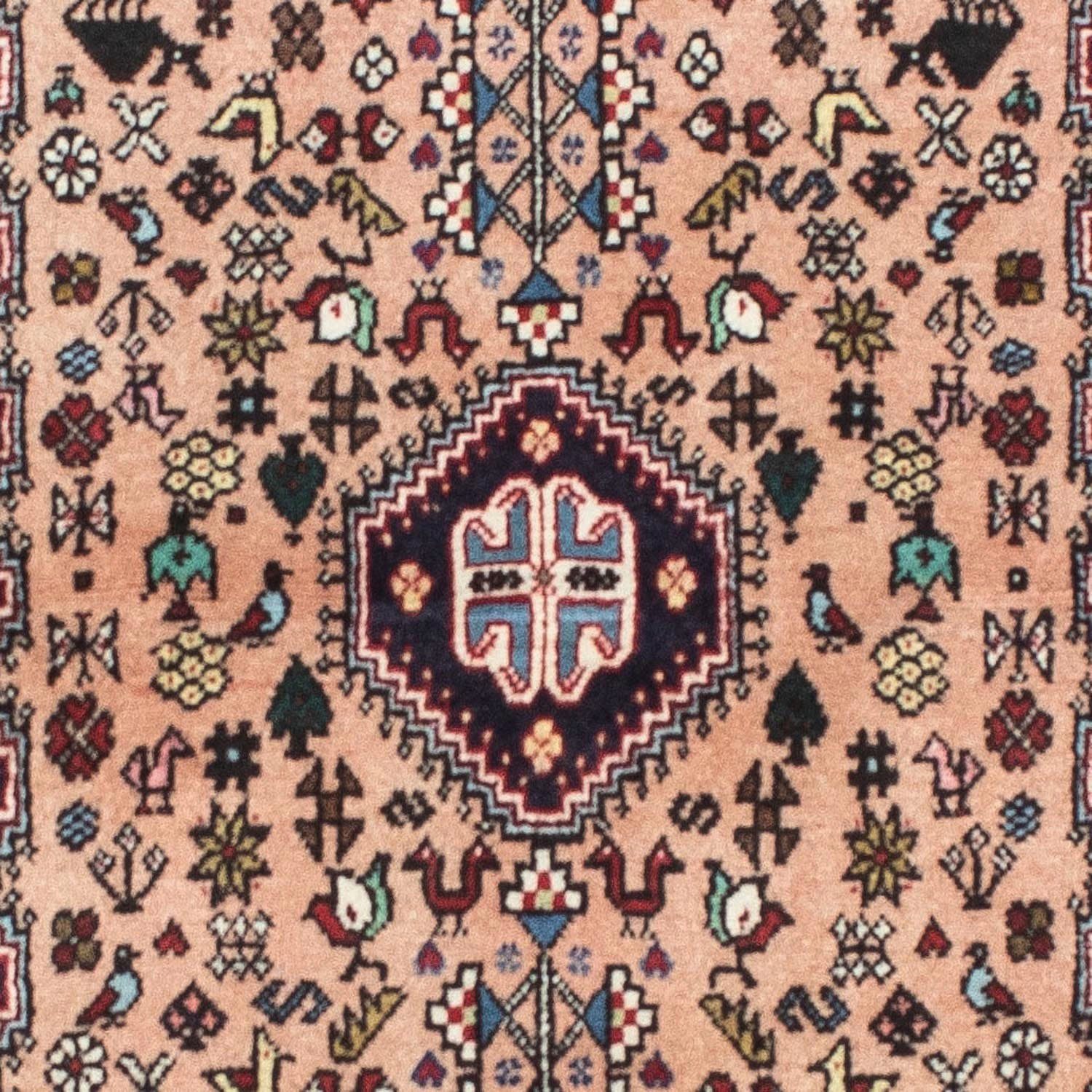 Wollteppich rechteckig, mm, Handgeknüpft 10 79 cm, Hosseinabad Rosso 125 Höhe: morgenland, x Medaillon