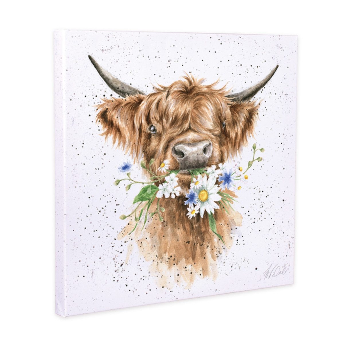 Wrendale Leinwandbild Wrendale Designs Druck auf Leinwand Highland Rind Daisy Coo