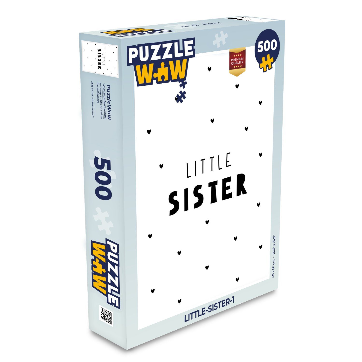 MuchoWow Puzzle Mädchen Kleine Schwester Sprichwörter Zitate, 500