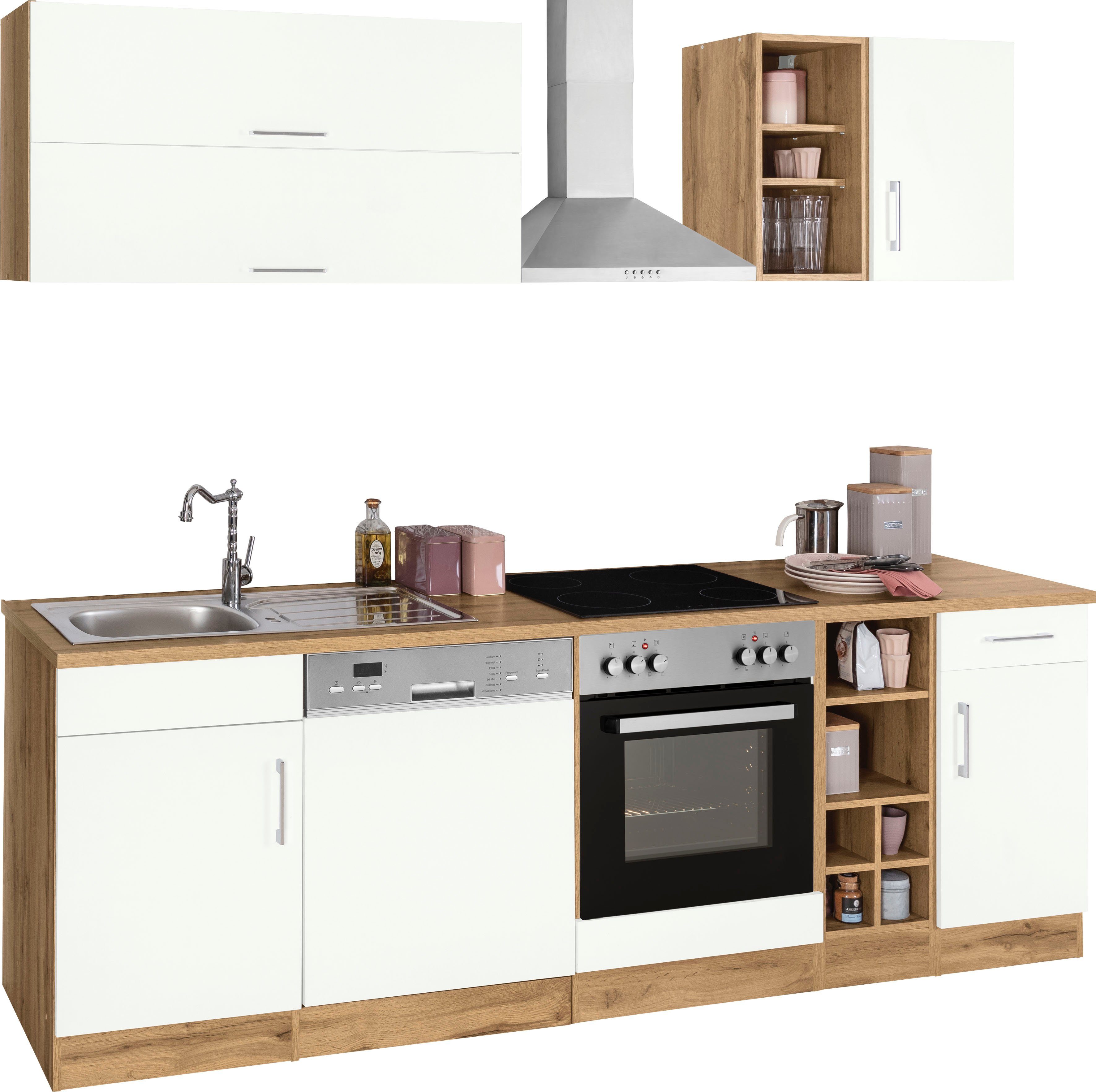 KOCHSTATION Küchenzeile KS-Colmar, ohne E-Geräte, Breite 240 cm