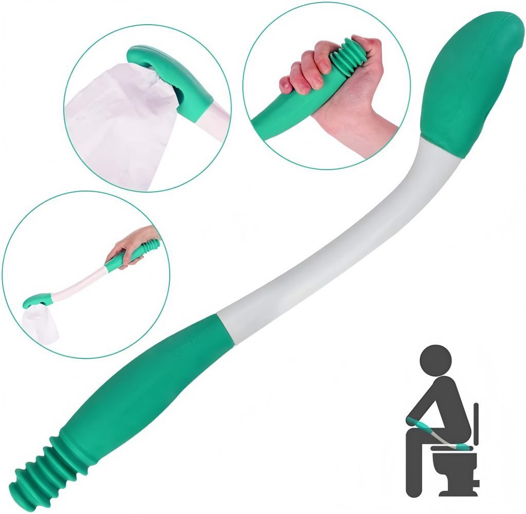 MOPUEA Haltegriff Toilettenhilfe Easywipe Ergonomisch Hygienisch Selbstständig, Ergonomisch rutschfest weich hygienisch leicht zu reinigen