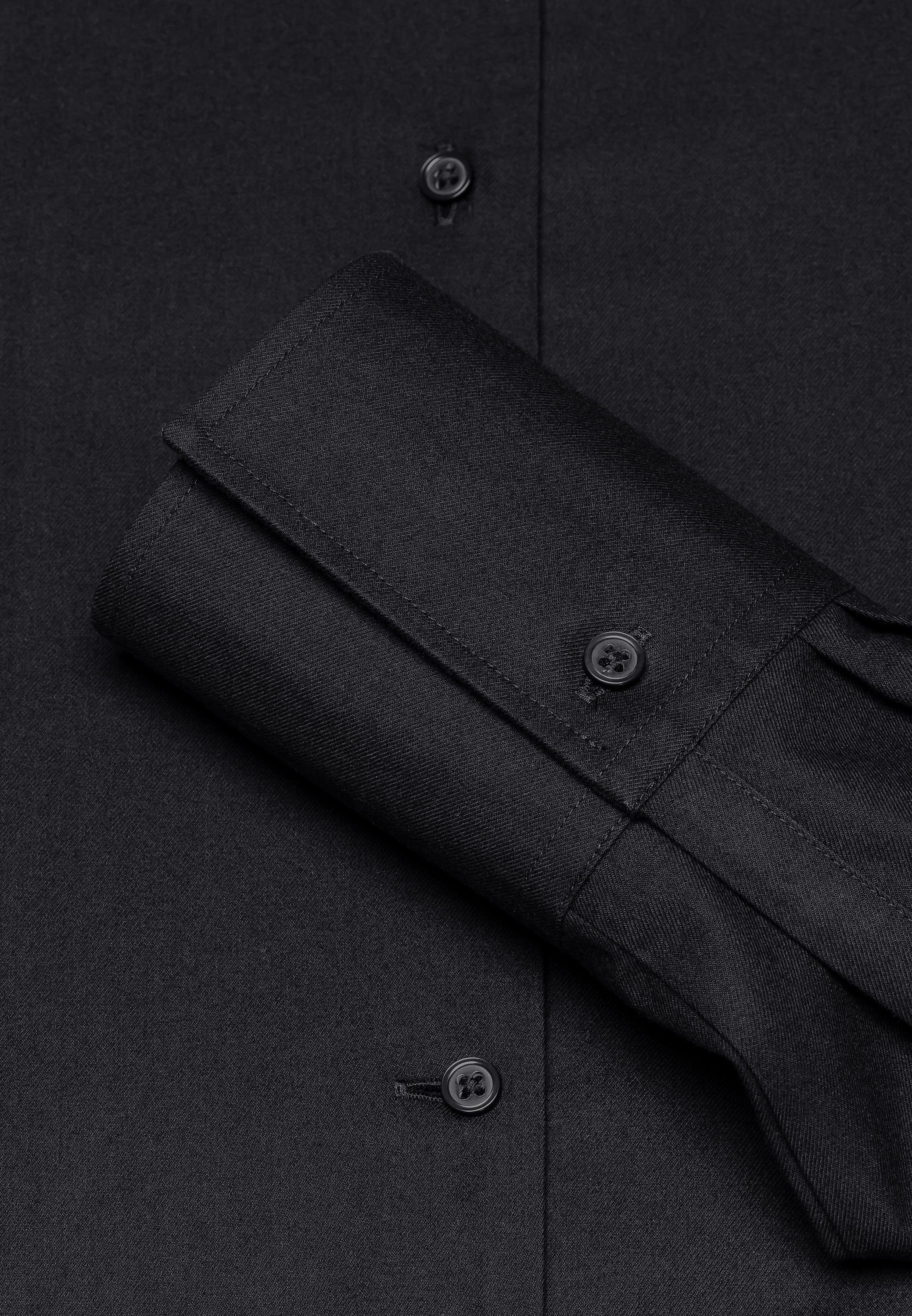 Vincenzo Boretti Klassische Bluse leicht tailliert soft Kelchkragen