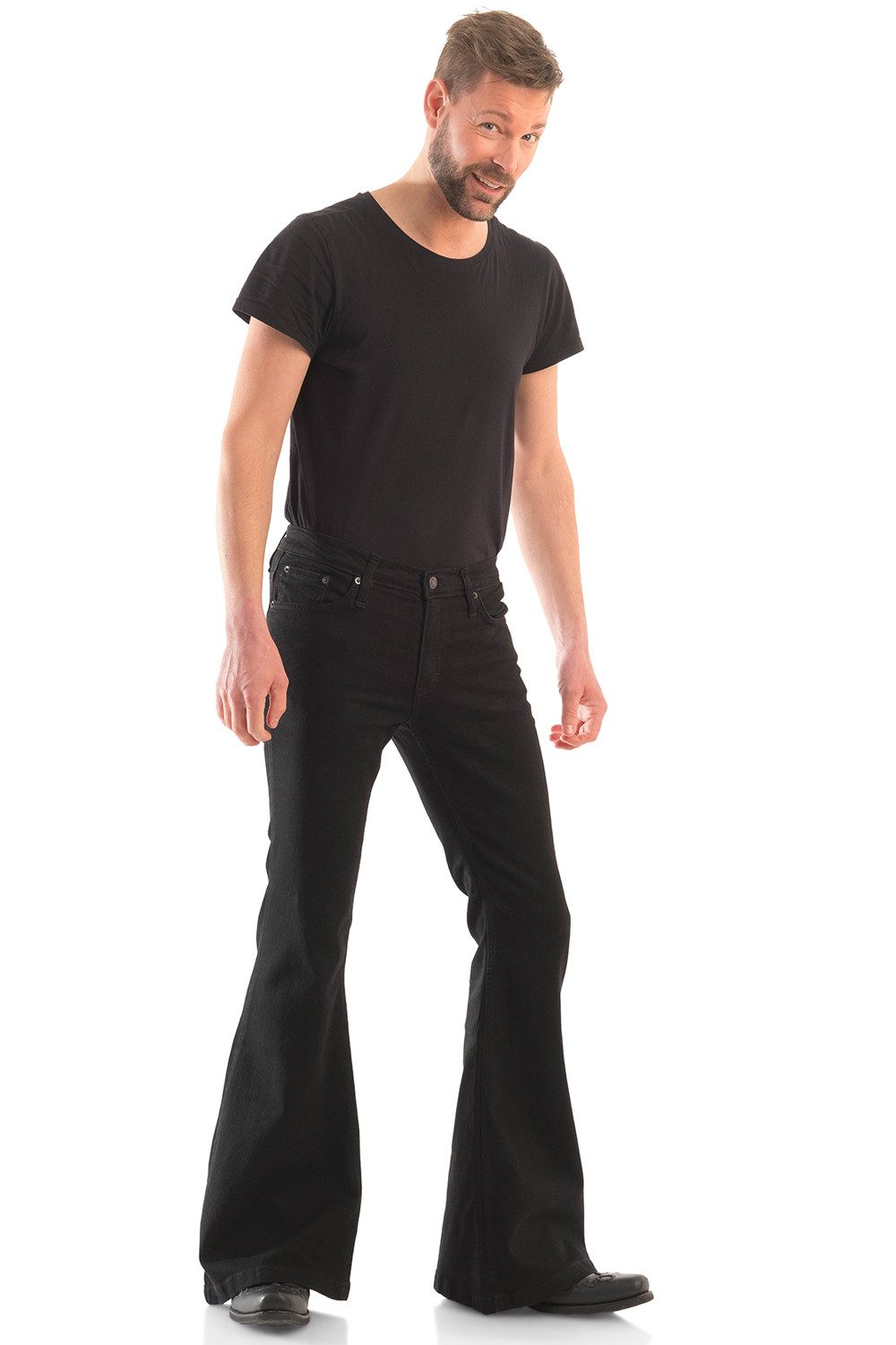 Schlagjeans Herren STAR BLACK BLACK