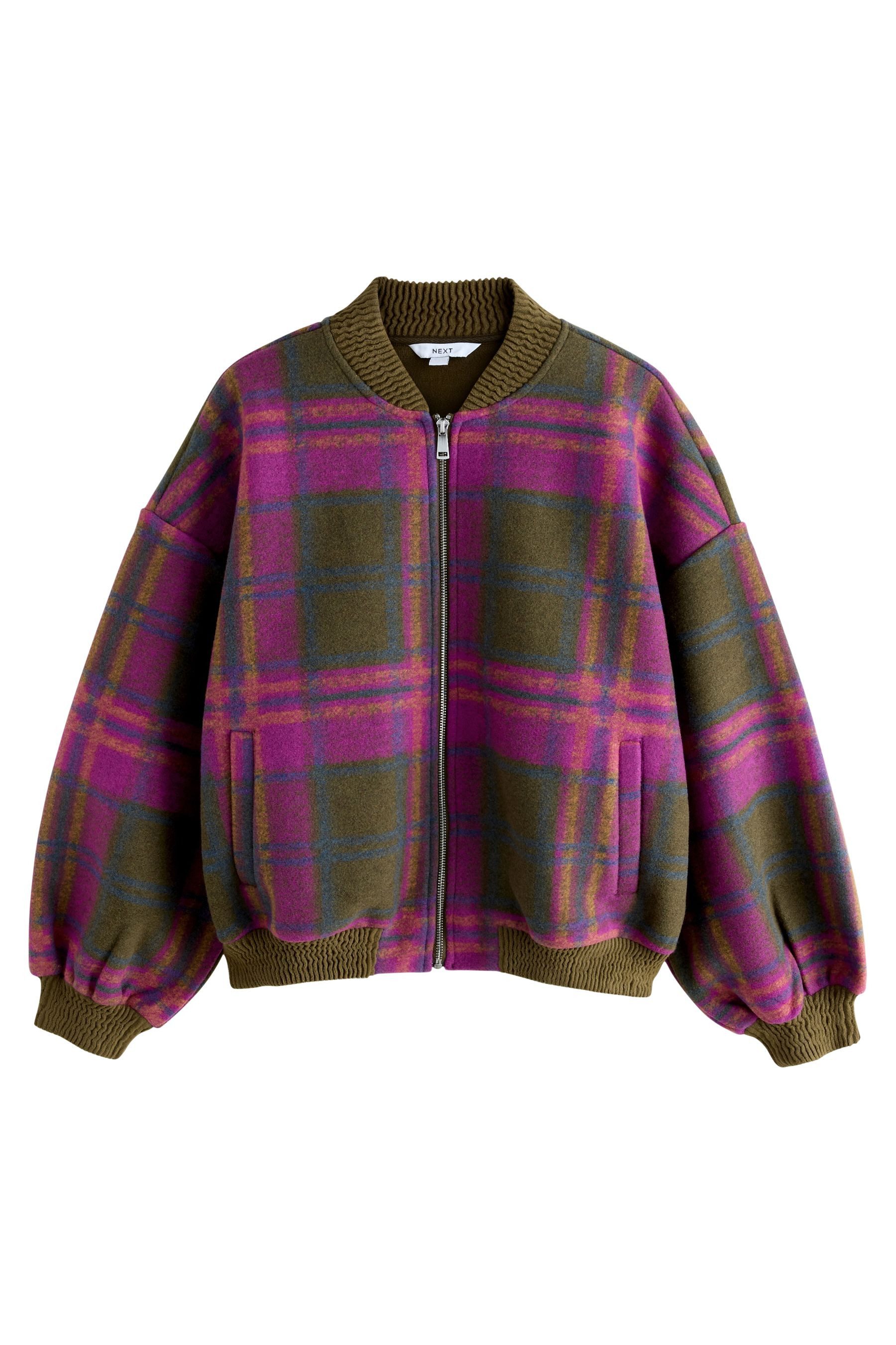 Next Strickpullover Bomberjacke mit geripptem Ballonsaum günstig online kaufen