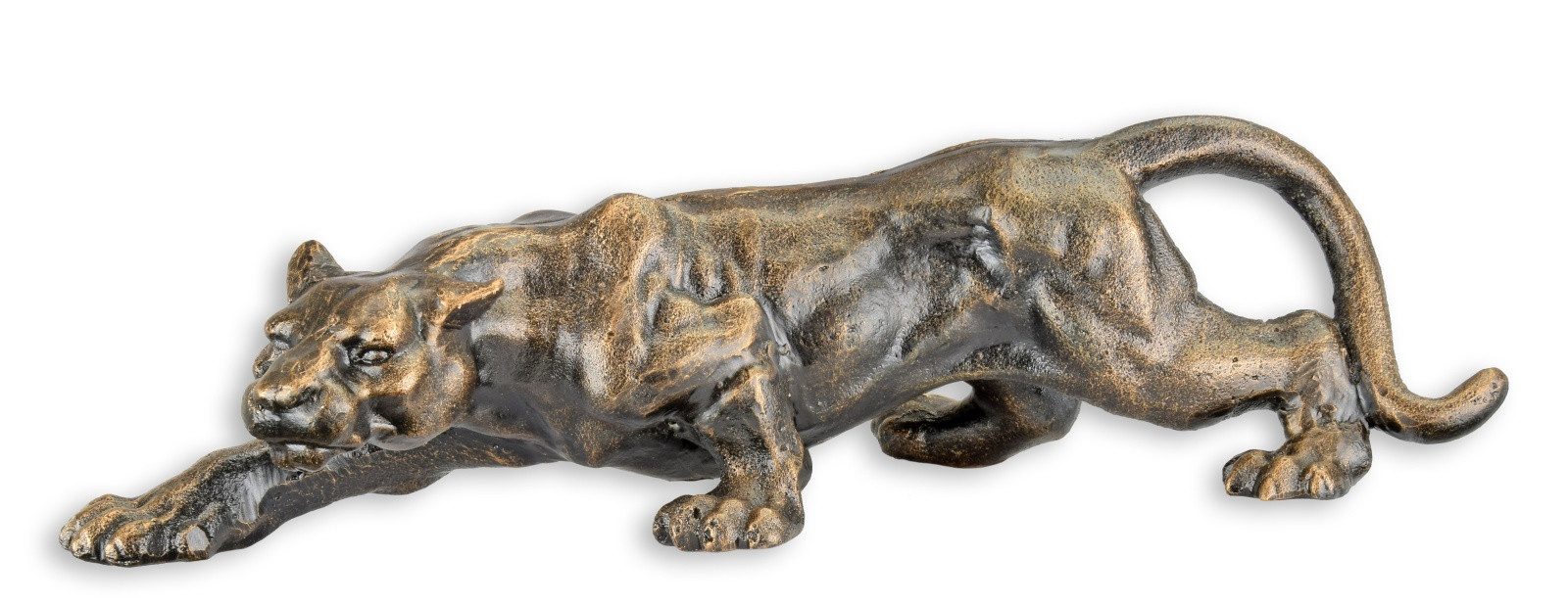 Aubaho Dekoobjekt Gusseisenfigur Panther Replikat Retro Design Dekoration