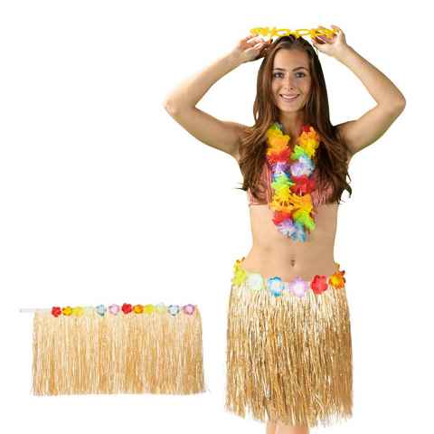 relaxdays Hawaii-Kostüm 2 x Hawaii Rock 50 cm
