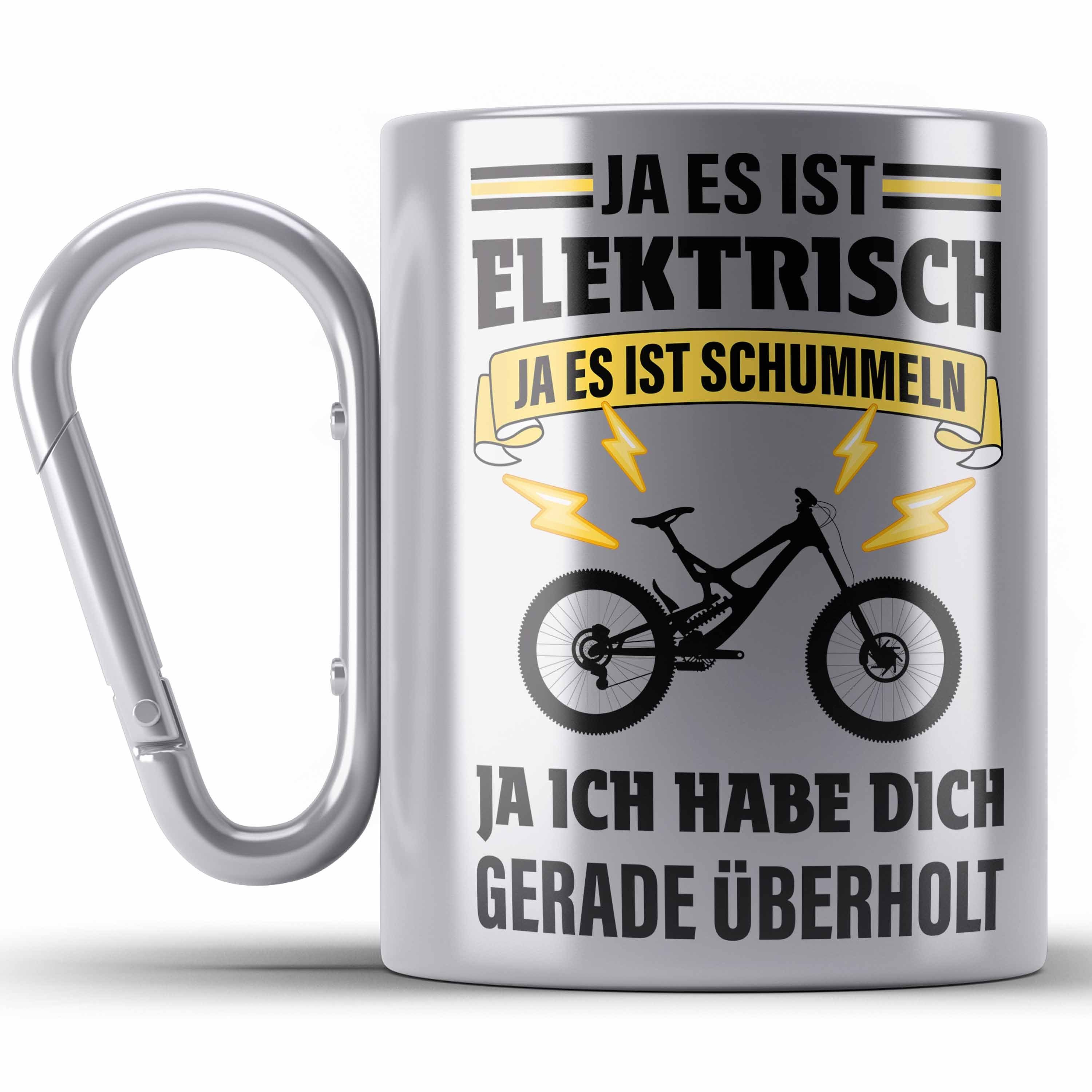 Trendation Thermotasse Elektrofahrrad EBike Edelstahl Tasse mit Spruch