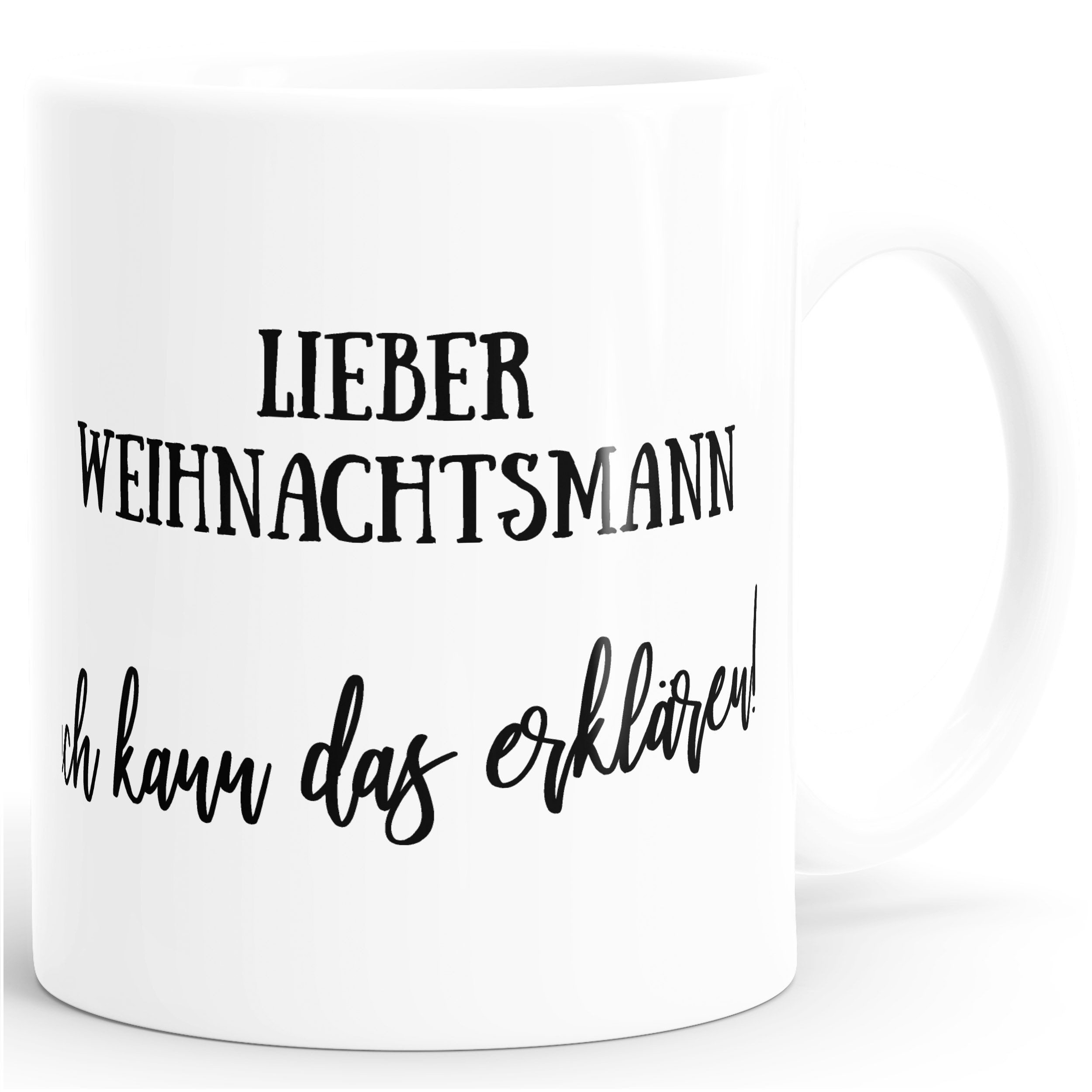 MoonWorks Tasse Kaffee-Tasse Weihnachten Lieber Weihnachtsmann, ich kann das erklären, Keramik