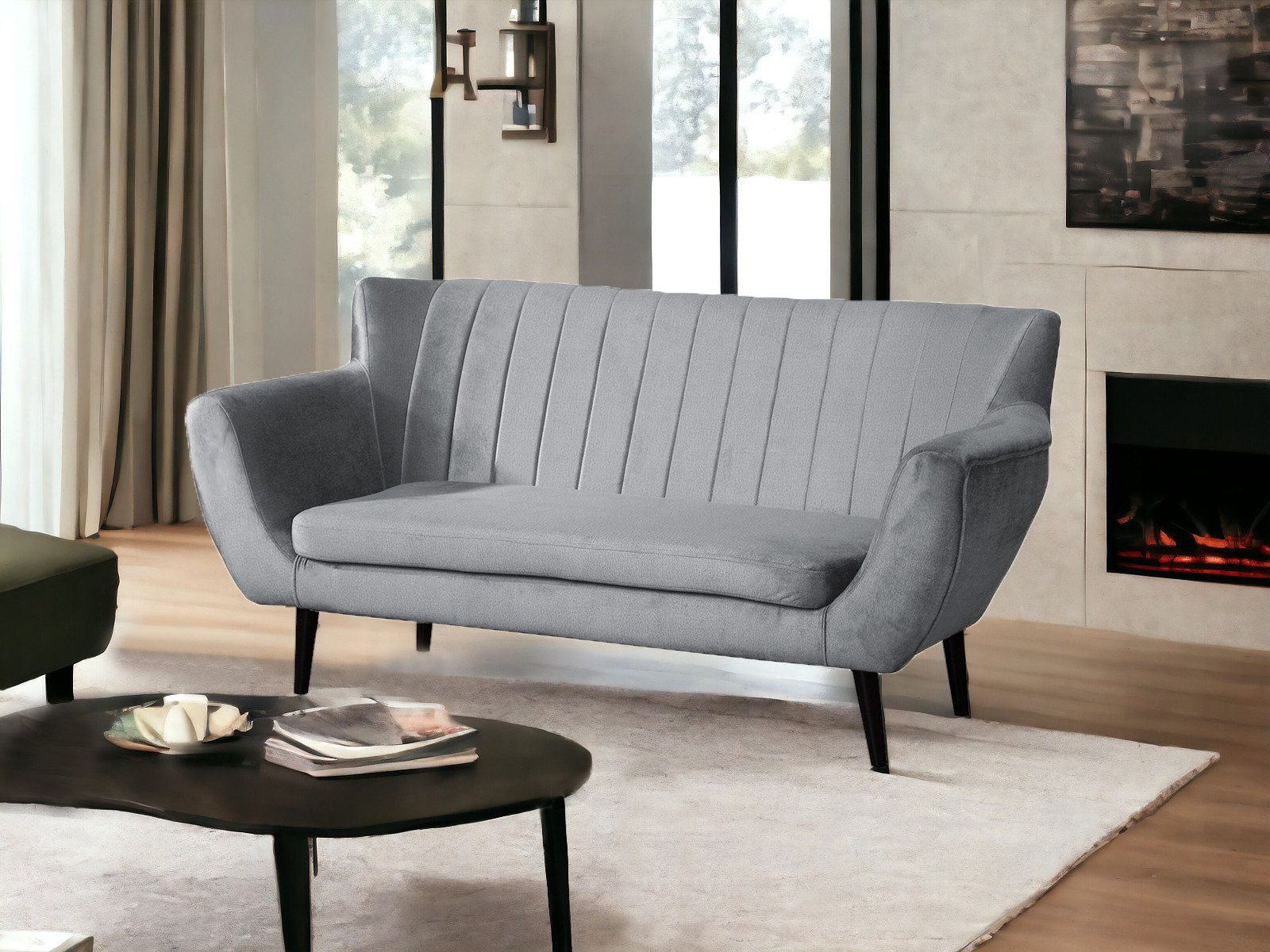 Compleo 2-Sitzer Sofa mit hohen Beinen, günstig online kaufen