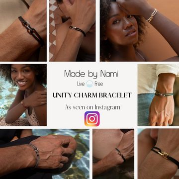 Made by Nami Armband Surfer Segeltau Armband Handgemacht Beige Gold, Maritimes Minimalistisches Armband 100% Wasserfest & verstellbar