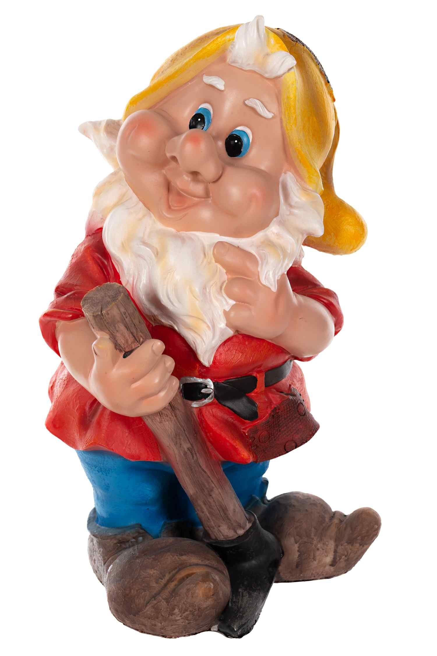 BIRENDY Dekofigur RIESIGER Zwerg Gartenzwerg XXL Gartenwichtel NF14286 Gartenfigur 41cm