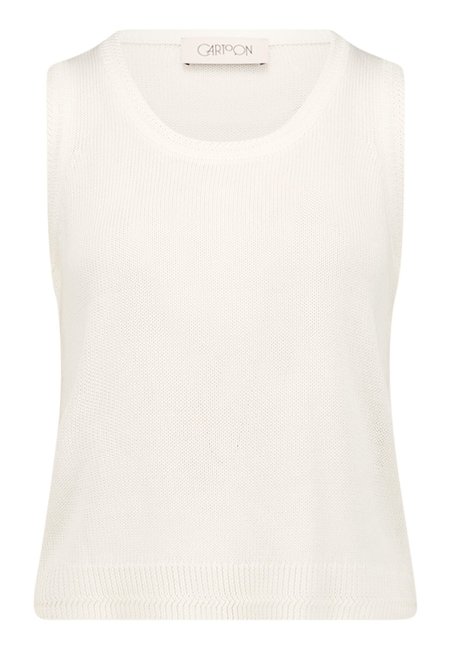 Cartoon Stricktop Damen mit Rundhalsausschnitt