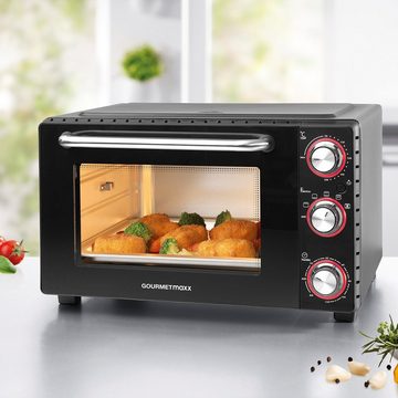 GOURMETmaxx Minibackofen, Infrarot-Ofen 26l 1650W schwarz