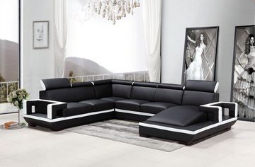 JVmoebel Ecksofa, Wohnlandschaft Couch Polster Eck Designer Ledersofa Big Sofa 5102