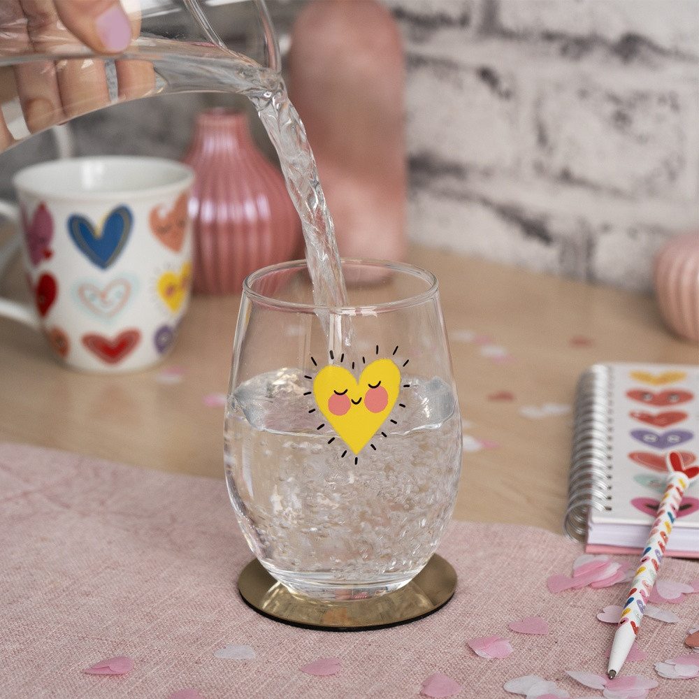 Sheepworld Glas Trinkglas »Herzen«