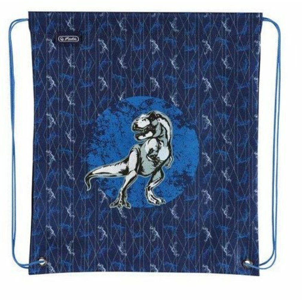 Herlitz Turnbeutel Rückentasche 39x33cm Dinosaurier blau