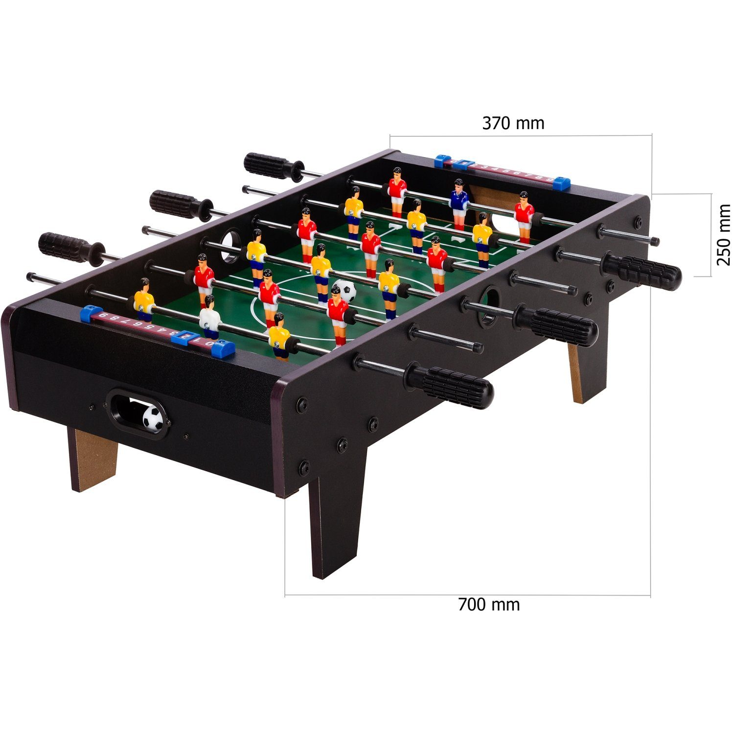 Tischfußball Mini-Fußballtisch Kunststoff Kicker Spiel 12 Spieler 