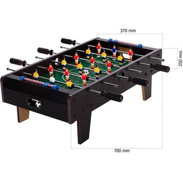 GAMES PLANET Mini-Tischkicker Mini Kicker Tischfußball „Chelsea“ Tischkicker, Maße: 70x37x25 cm, Gewicht: 4 kg, 4 Dekorvarianten