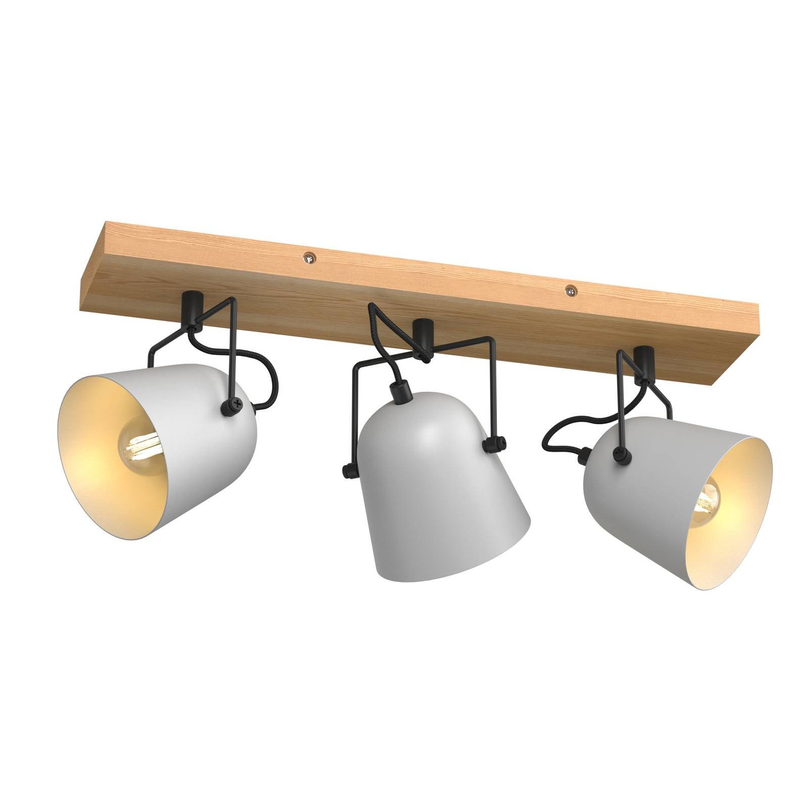 Lindby Deckenstrahler Adalin, Holz IP20, 3 x 40 W
