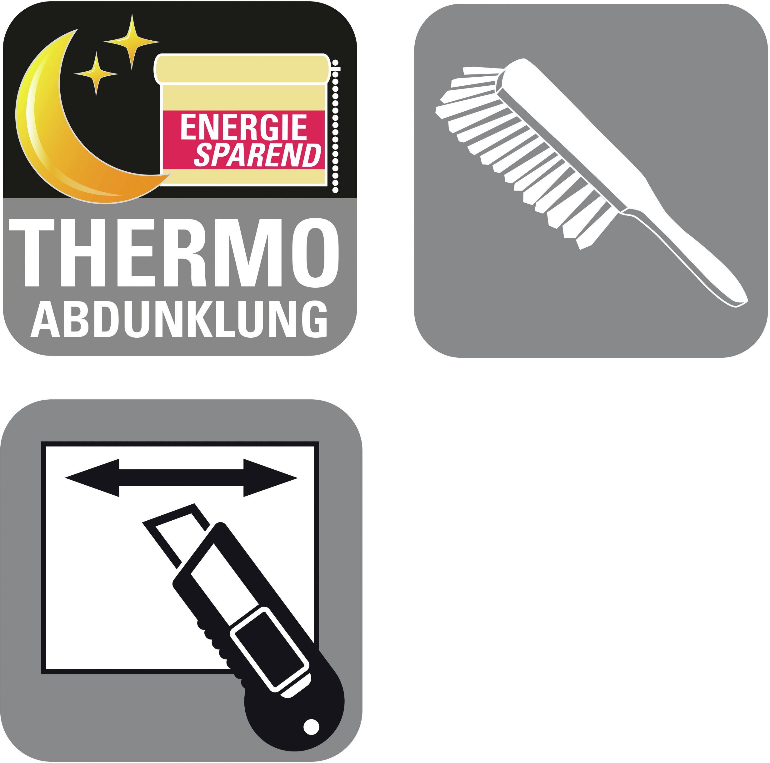 Klemmfix, mit verdunkelnd, Concept Wabenplissee abdunkelnd und mit Wabenplissee Thermobeschichtung energiesparend Bohren, Thermo-Abdunklung, GARDINIA,