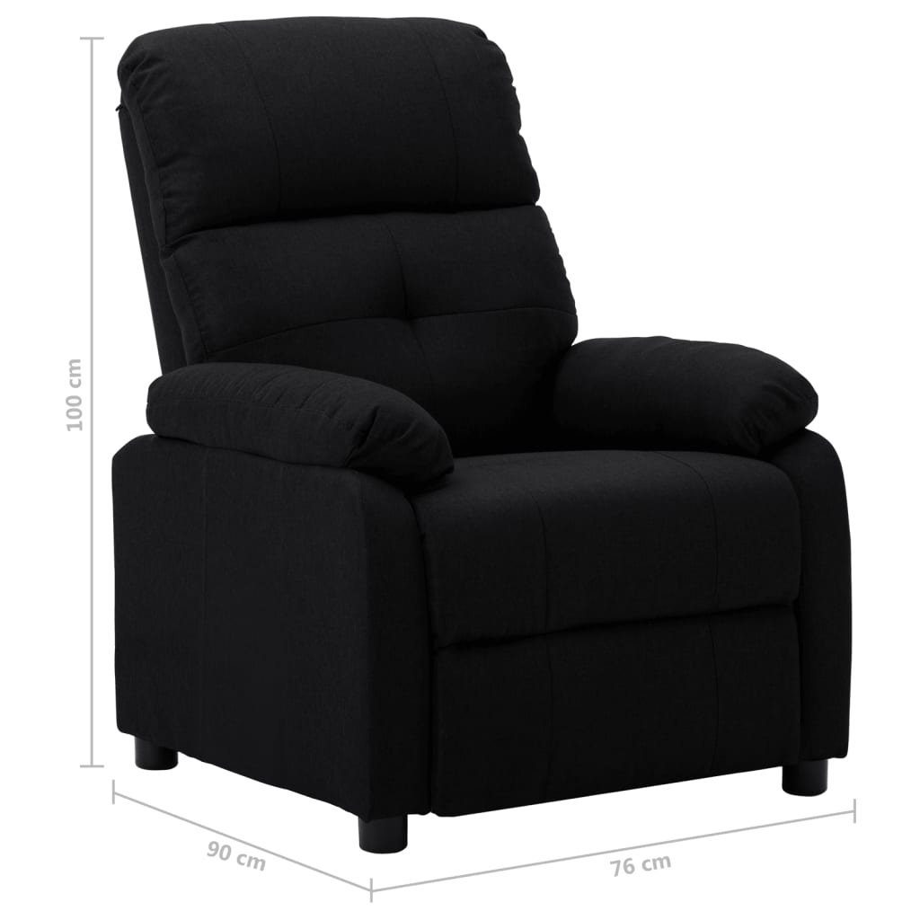 Schwarz furnicato Verstellbar Sessel Elektrischer Stoff