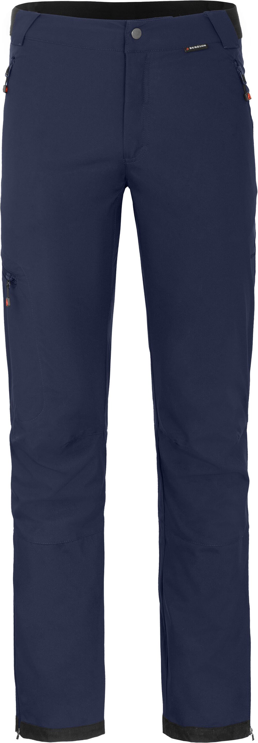 Bergson Outdoorhose KALLE COMFORT Herren Softshellhose, winddicht, strapazierfähig, Langgrößen, peacoat blau | Shorts