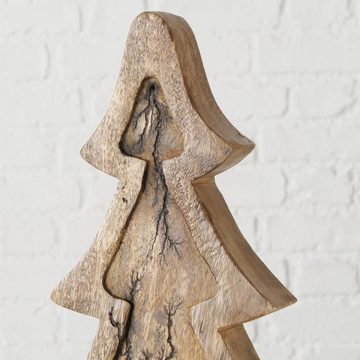 BOLTZE Dekofigur Deko-Aufsteller Percha Tannenbaum aus Mango-Holz H 76,00 cm