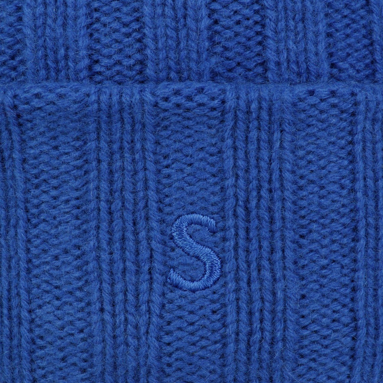 Stetson Strickmütze (1-St) Umschlag Rippmütze mit royalblau