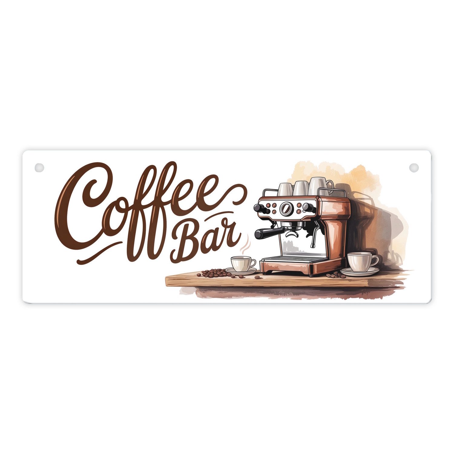 speecheese Metallschild Coffee Bar Espressomaschine Metallschild Dekoration