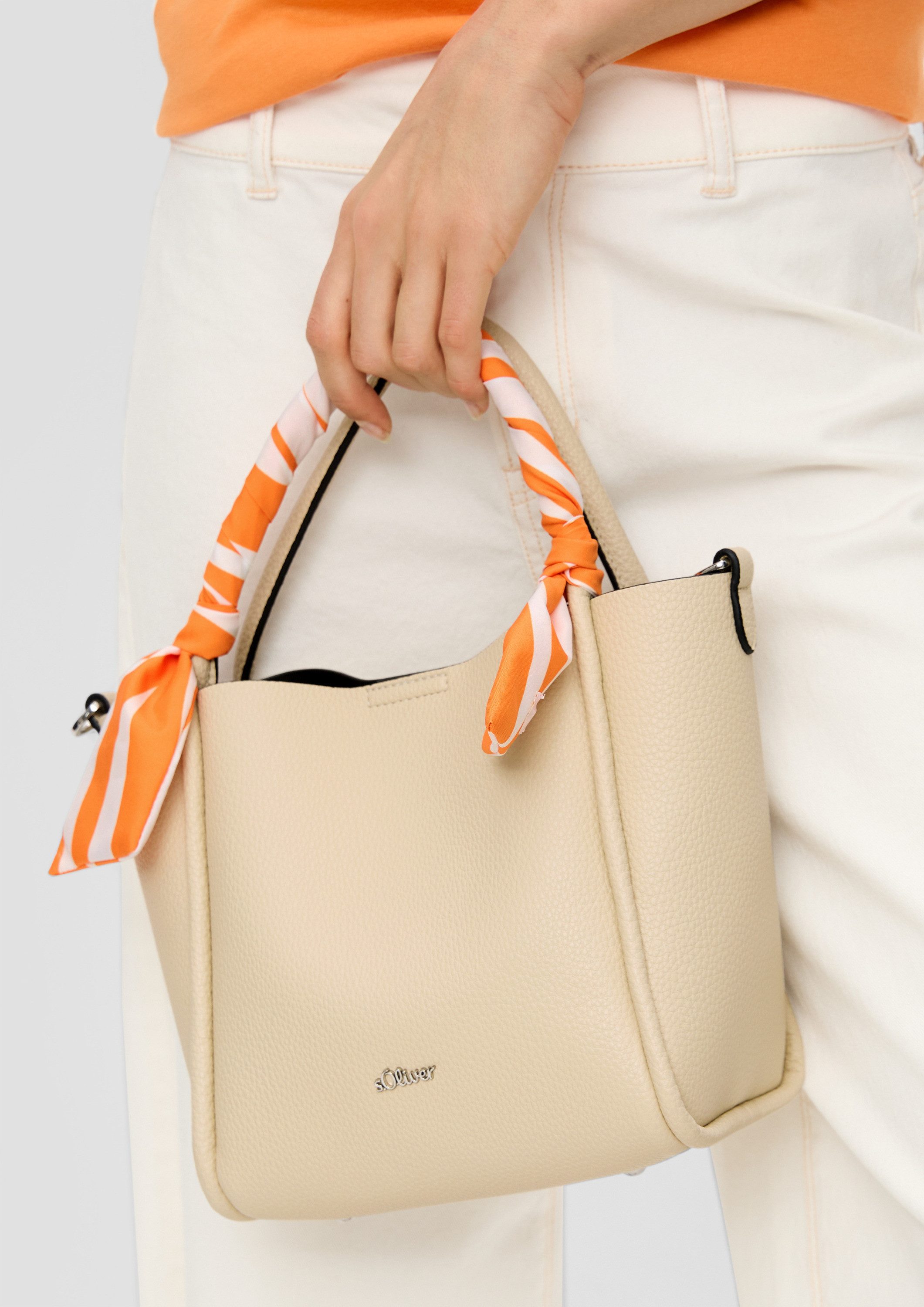 s.Oliver Shopper Tasche, Schultertasche in Leder-Optik