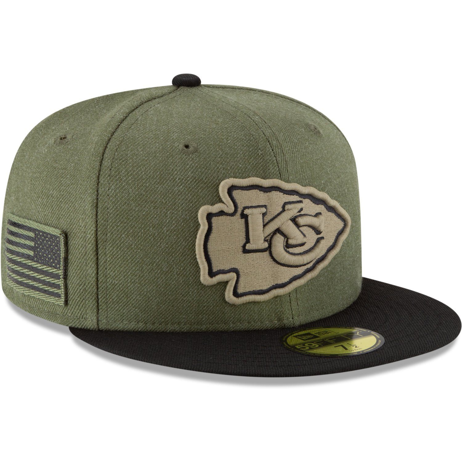 NFL Cap Chiefs Service New 59Fifty Kansas Fitted Salute Era to City